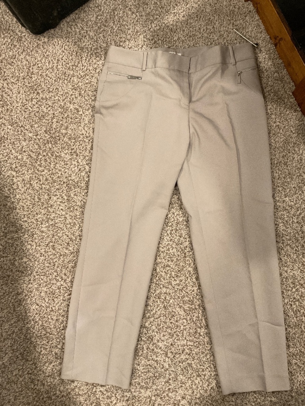 NWT size 14 CHAUS NY Dena Garden Breeze pants flint grey